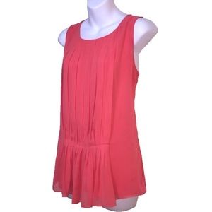 LOFT Anna Taylor sleeveless coral blouse